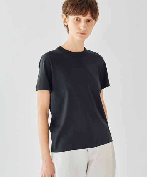 handvaerk(ハンドバーク)の「handvaerk | 60/2 マイクロTシャツ SOLID WOMEN(Tシャツ/カットソー・レディース・ダークグレー/ブルー系その他/ホワイト/ベージュ系その他/ブラック・M/S)」の1枚目の写真