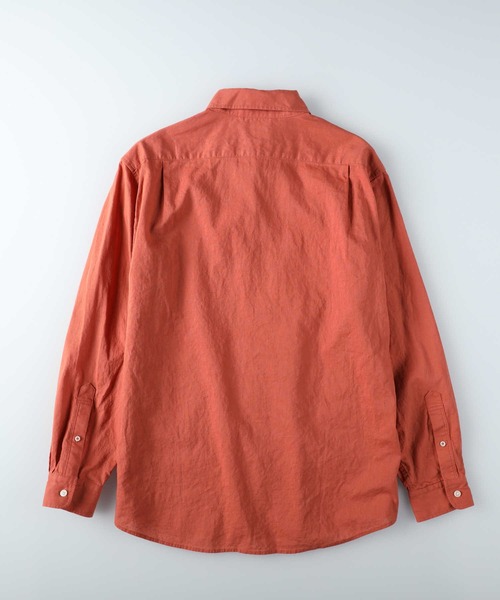 BACK NUMBER（バックナンバー）の「BACK NUMBER(バックナンバー)綿麻長袖シャツ（シャツ/ブラウス・メンズ・フューシャピンク/ネイビー/ホワイト・S/M/L/XL）」の4枚目の写真