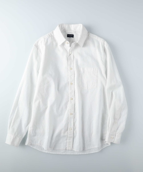 BACK NUMBER（バックナンバー）の「BACK NUMBER(バックナンバー)綿麻長袖シャツ（シャツ/ブラウス・メンズ・フューシャピンク/ネイビー/ホワイト・S/M/L/XL）」の14枚目の写真