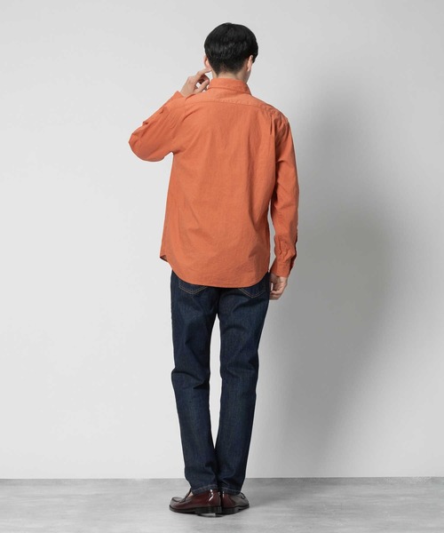 BACK NUMBER（バックナンバー）の「BACK NUMBER(バックナンバー)綿麻長袖シャツ（シャツ/ブラウス・メンズ・フューシャピンク/ネイビー/ホワイト・S/M/L/XL）」の13枚目の写真