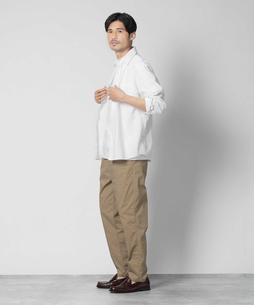 BACK NUMBER（バックナンバー）の「BACK NUMBER(バックナンバー)綿麻長袖シャツ（シャツ/ブラウス・メンズ・フューシャピンク/ネイビー/ホワイト・S/M/L/XL）」の10枚目の写真