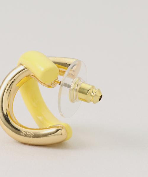 Kenneth Jay Lane(ネスジェイレーン)の「【Kenneth Jay Lane/ケネス ジェイ レーン】COLOR EARRING:ピアス(ピアス(両耳用)・レディース・ピンク/イエロー・FREE)」の3枚目の写真