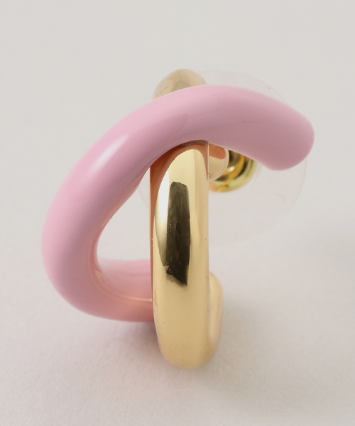 Kenneth Jay Lane(ネスジェイレーン)の「【Kenneth Jay Lane/ケネス ジェイ レーン】COLOR EARRING:ピアス(ピアス(両耳用)・レディース・ピンク/イエロー・FREE)」の6枚目の写真