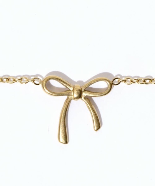 flower(フラワー)の「リボンチェーンブレスレット(ブレスレット・レディース・シルバー/ゴールド・FREE)」の4枚目の写真