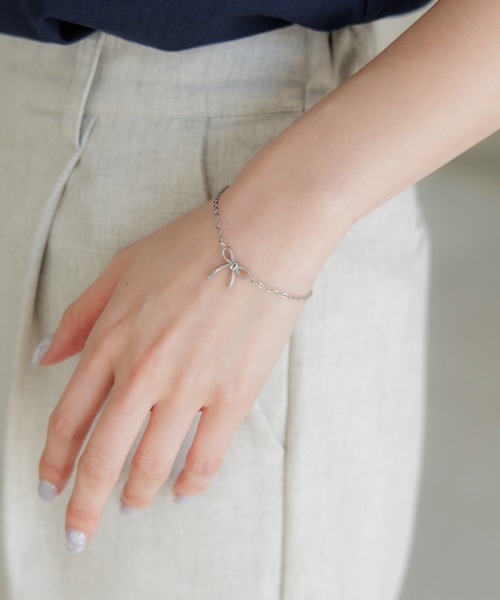 flower(フラワー)の「リボンチェーンブレスレット(ブレスレット・レディース・シルバー/ゴールド・FREE)」の14枚目の写真