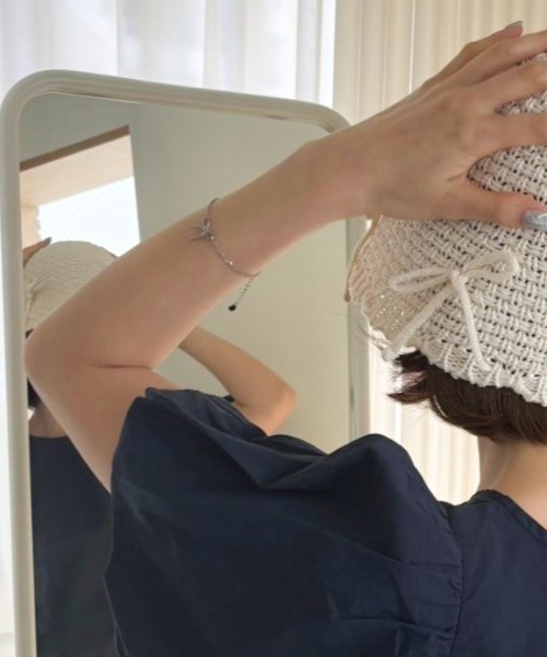 flower(フラワー)の「リボンチェーンブレスレット(ブレスレット・レディース・シルバー/ゴールド・FREE)」の10枚目の写真