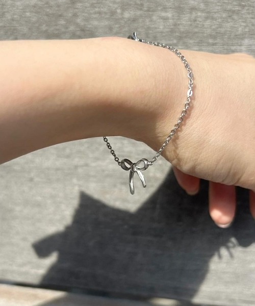 flower(フラワー)の「リボンチェーンブレスレット(ブレスレット・レディース・シルバー/ゴールド・FREE)」の11枚目の写真