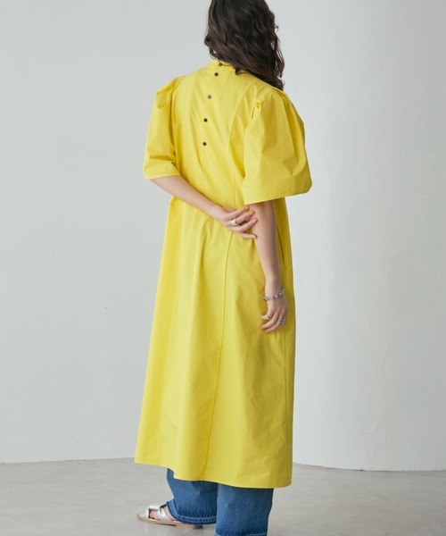 mici(ミチ)の「(mici)ボリュームスリーブワンピース(ワンピース・レディース・イエロー/ブラック・FREE)」の8枚目の写真