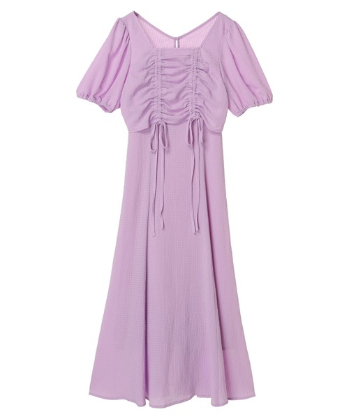 earth music&ecology（アースミュージックアンドエコロジー）の「SET2点パフスリーブブラウス+キャミワンピース（ワンピース・レディース・ライトグレー/パープル/ミント/アイボリー・FREE）」の15枚目の写真