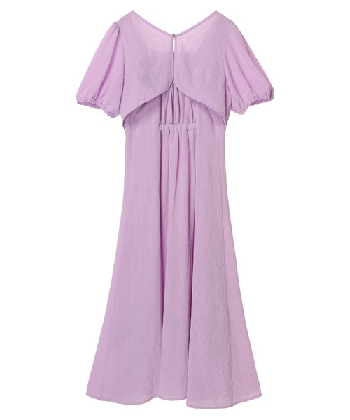 earth music&ecology（アースミュージックアンドエコロジー）の「SET2点パフスリーブブラウス+キャミワンピース（ワンピース・レディース・ライトグレー/パープル/ミント/アイボリー・FREE）」の16枚目の写真