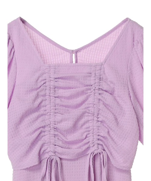 earth music&ecology（アースミュージックアンドエコロジー）の「SET2点パフスリーブブラウス+キャミワンピース（ワンピース・レディース・ライトグレー/パープル/ミント/アイボリー・FREE）」の17枚目の写真