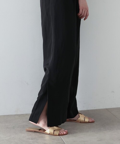 GALLEST（ギャレスト）の「◆エシカルシャンブレーワイドパンツ（その他パンツ・レディース・ブラック/ベージュ/パープル・38/36/40）」の6枚目の写真