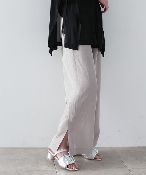 GALLEST（ギャレスト）の「◆エシカルシャンブレーワイドパンツ（その他パンツ・レディース・ブラック/ベージュ/パープル・38/36/40）」の10枚目の写真