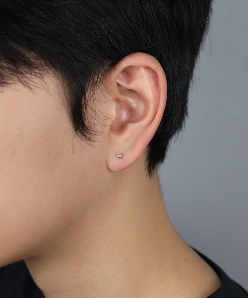 ストレートバーベル ボディピアス 16G（片耳用） / silver925