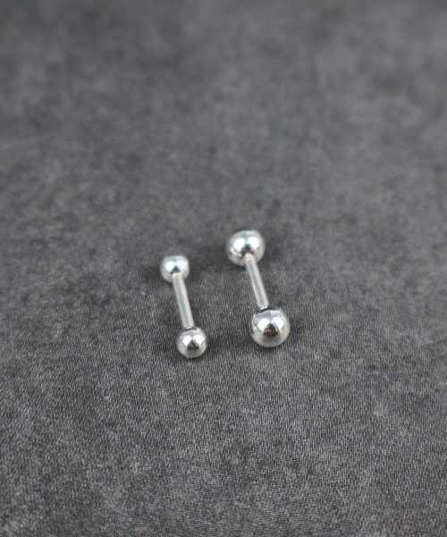 4INT.(フォイント)の「ストレートバーベル ボディピアス 16G(片耳用) / silver925 コーティング (金属アレルギー対応)(ピアス(片耳用)・メンズ・シルバー・3/4/5)」の2枚目の写真