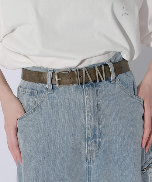 Anui(アニュイ)の「【UNISEX】ロゴベルト(ベルト・レディース・ブラック/ダークブラウン/ライトブラウン・FREE)」の1枚目の写真