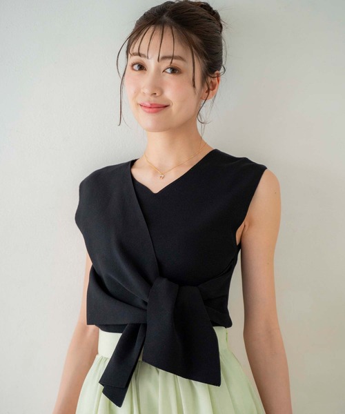 NOELA(ノエラ)の「フロントタイニット(ニット/セーター・レディース・ラベンダー/ブラック/オフホワイト・フリー)」の19枚目の写真