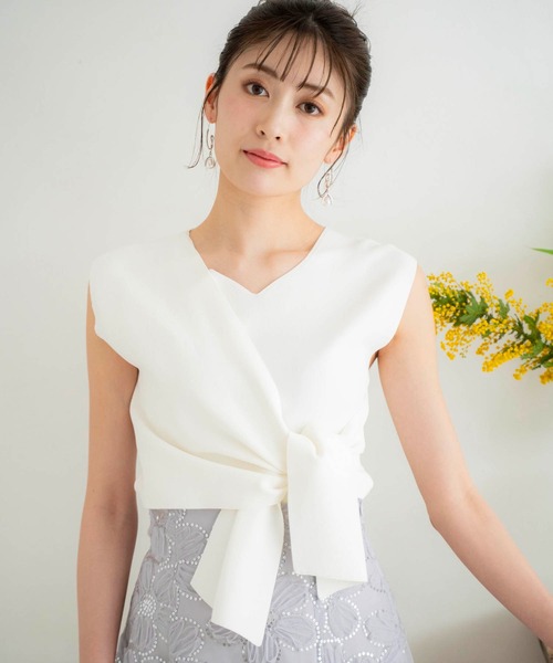 NOELA(ノエラ)の「フロントタイニット(ニット/セーター・レディース・ラベンダー/ブラック/オフホワイト・フリー)」の17枚目の写真