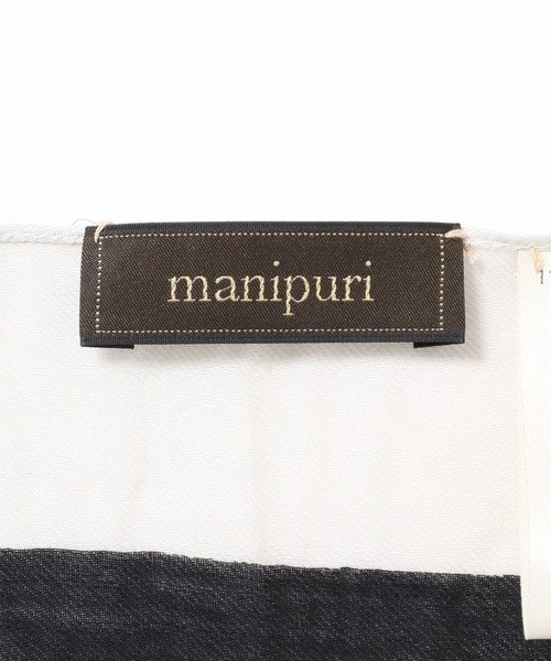 manipuri（マニプリ）の「manipuri（マニプリ）Stole ジオメドット 120x120cm　0141333029（ストール/ショール・レディース・ベージュ/ブラック・FREE）」の6枚目の写真