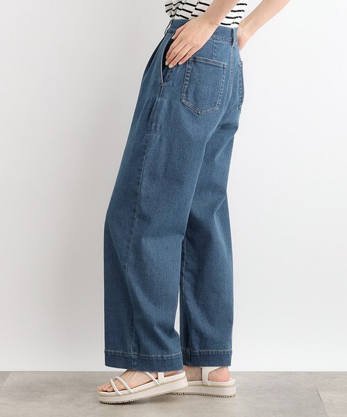 grove(グローブ)の「◆【洗える】タックワイドデニムパンツ(デニムパンツ・レディース・ブルー/ブルー系その他・01/02/03/04/05)」の8枚目の写真