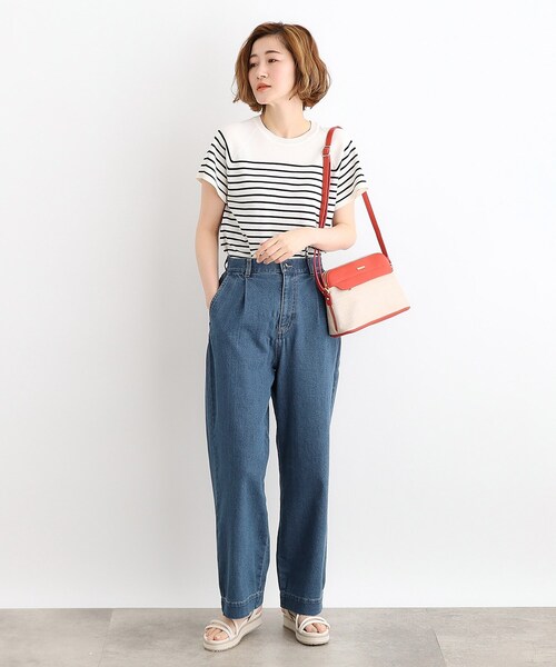 grove(グローブ)の「◆【洗える】タックワイドデニムパンツ(デニムパンツ・レディース・ブルー/ブルー系その他・01/02/03/04/05)」の9枚目の写真