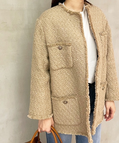 ブランド古着】ツイードジャケット（その他アウター）｜Mila Owen 