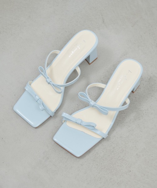 paravion(パラビオン)の「リボンミュールサンダル/S.M.Lサイズ展開あり(サンダル・レディース・ホワイト/イエロー/シルバー/ブルー・SMALL/MEDIUM/LARGE)」の1枚目の写真