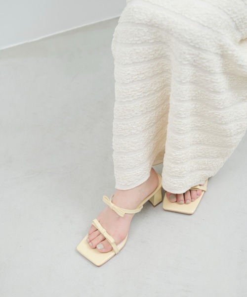 paravion(パラビオン)の「リボンミュールサンダル/S.M.Lサイズ展開あり(サンダル・レディース・ホワイト/イエロー/シルバー/ブルー・SMALL/MEDIUM/LARGE)」の5枚目の写真