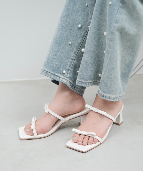 paravion(パラビオン)の「リボンミュールサンダル/S.M.Lサイズ展開あり(サンダル・レディース・ホワイト/イエロー/シルバー/ブルー・SMALL/MEDIUM/LARGE)」の18枚目の写真