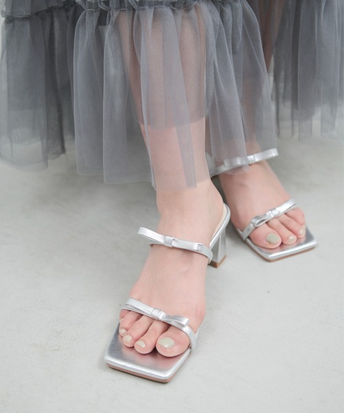 paravion(パラビオン)の「リボンミュールサンダル/S.M.Lサイズ展開あり(サンダル・レディース・ホワイト/イエロー/シルバー/ブルー・SMALL/MEDIUM/LARGE)」の22枚目の写真