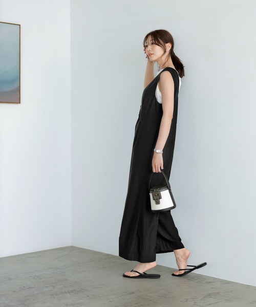 しょう❣️STYLE DELI♡スタイルデリ前合わせタックサロペット STYLE DELI｜【LUXE】 前合わせタックサロペット | Rakuten