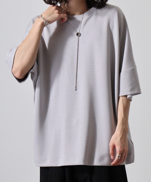FUNALIVE(ファンアライブ)の「WS select 接触冷感クールポンチ ドルマンTシャツ(Tシャツ/カットソー・メンズ・ホワイト/ライトグレー/ブラック/グレイッシュブルー/グリーン/ネイビー・L/M)」の18枚目の写真