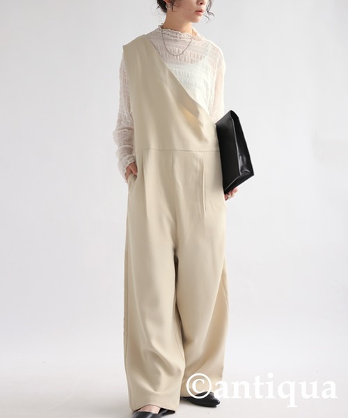 ワンショルダーサロペット（サロペット/オーバーオール）｜antiqua（アンティカ）