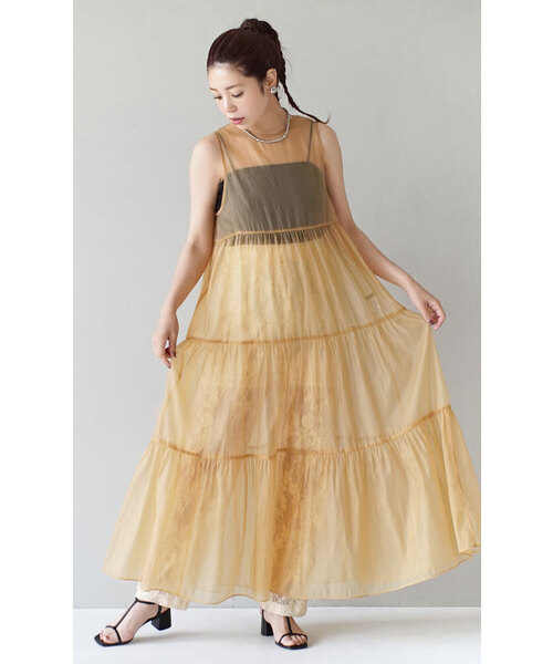 セール】2way シアーティアードワンピース（ワンピース）｜MIMIMEMETE