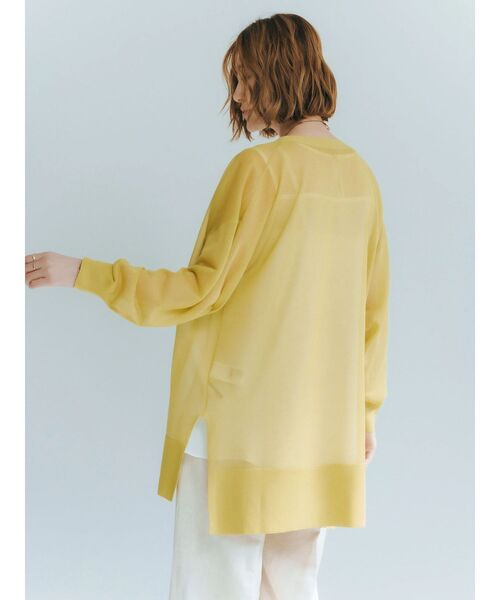 YECCA VECCA（イェッカヴェッカ）の「シアーニットミドル丈カーディガン（カーディガン/ボレロ・レディース・ブラック/ライトベージュ/グリーン系その他3・FREE）」の18枚目の写真