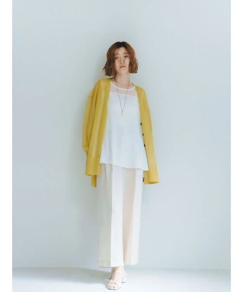 YECCA VECCA（イェッカヴェッカ）の「シアーニットミドル丈カーディガン（カーディガン/ボレロ・レディース・ブラック/ライトベージュ/グリーン系その他3・FREE）」の21枚目の写真