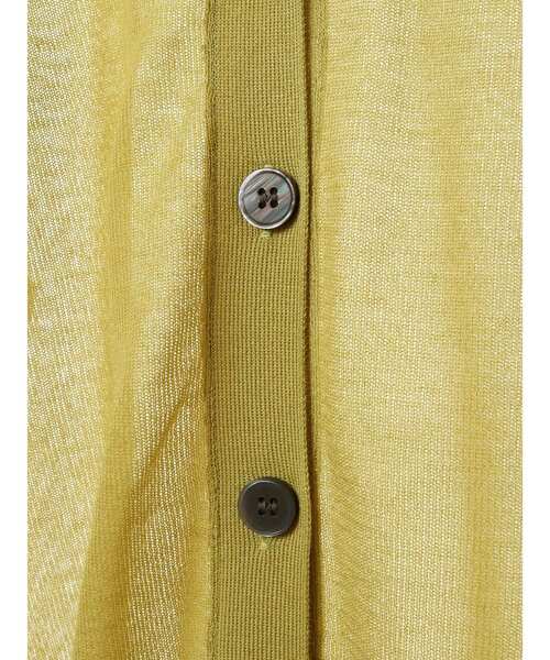 YECCA VECCA（イェッカヴェッカ）の「シアーニットミドル丈カーディガン（カーディガン/ボレロ・レディース・ブラック/ライトベージュ/グリーン系その他3・FREE）」の7枚目の写真