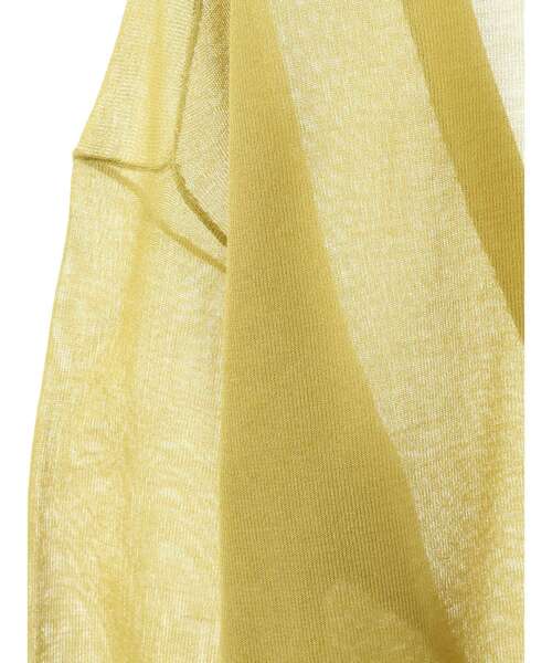 YECCA VECCA（イェッカヴェッカ）の「シアーニットミドル丈カーディガン（カーディガン/ボレロ・レディース・ブラック/ライトベージュ/グリーン系その他3・FREE）」の8枚目の写真