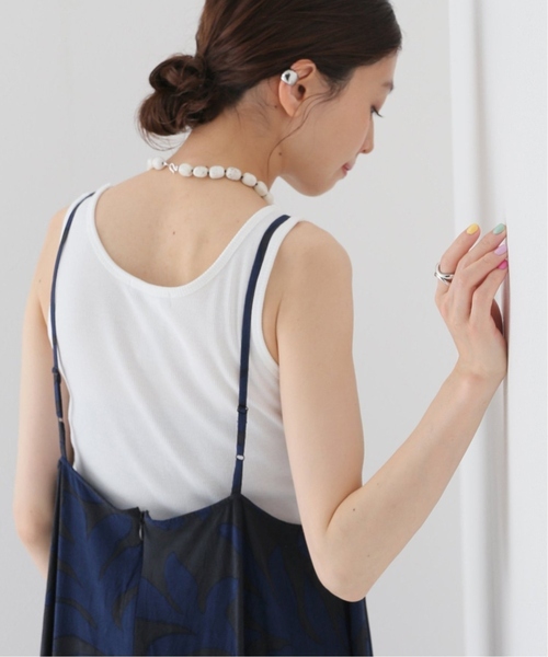 JOURNAL STANDARD relume(ジャーナルスタンダード レリューム)の「《追加3》オーガニックコットンマルドウテレコタンクトップ(タンクトップ・レディース・ベージュ系その他/モスグリーン/ブラック/グレー/ホワイト・FREE)」の1枚目の写真