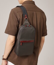 TAKEO KIKUCHI | ◆【ヘビタン】レザーコンビナイロン ワンショルダーバッグ(ボディバッグ/ウエストポーチ)