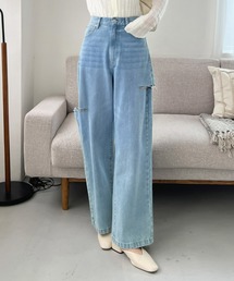 サイドカットデニムパンツ