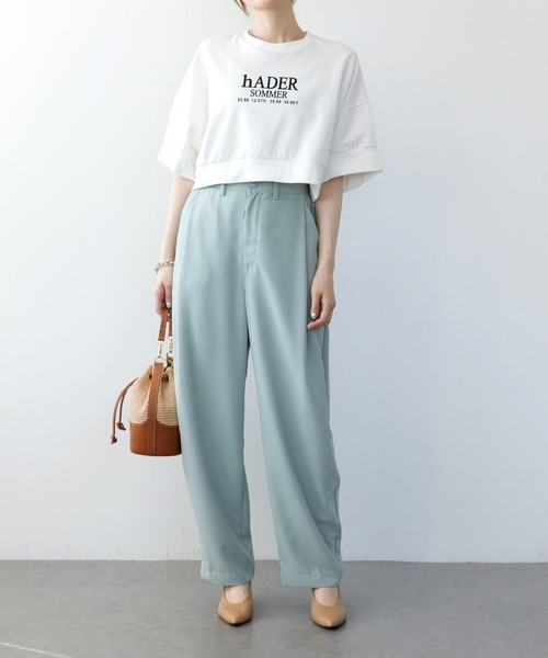 Jines（ジネス）の「バルーンタックパンツ（その他パンツ・レディース・ベージュ/ミント・38）」の3枚目の写真