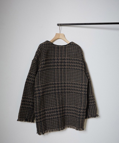 ★美品★john branigan　ウール混　ノーカラー　ツイードジャケット John Branigan】ノーカラーツイードジャケット | LANDWARDS（ランド