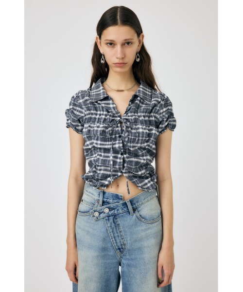 セール】SHIRRING RIBBON シャツ（シャツ/ブラウス）｜MOUSSY