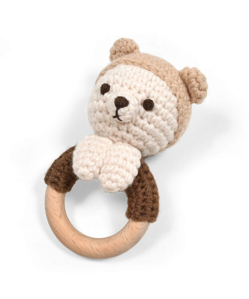 SLAP SLIP BABY（スラップスリップベビー）の「ヒツジウサギ恐竜クマアニマルモチーフ歯がためベビー（その他ベビー用品・キッズ・ベージュ/ホワイト/グリーン/ピンク・FREE）」の3枚目の写真