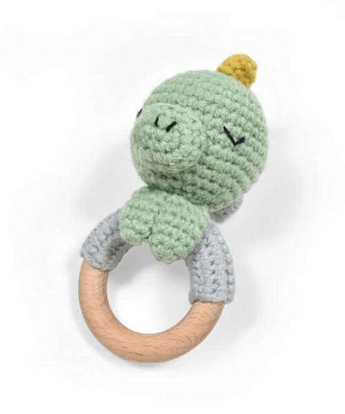 SLAP SLIP BABY（スラップスリップベビー）の「ヒツジウサギ恐竜クマアニマルモチーフ歯がためベビー（その他ベビー用品・キッズ・ベージュ/ホワイト/グリーン/ピンク・FREE）」の4枚目の写真