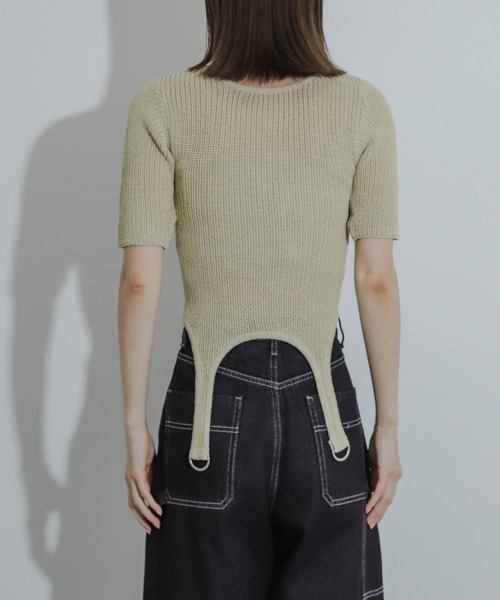 SENSE OF PLACE by URBAN RESEARCH（センスオブプレイスバイアーバンリサーチ）の「ガーターデザインセーター(5分袖)（ニット/セーター・レディース・ベージュ/ブラック/ブラウン・ONE）」の18枚目の写真