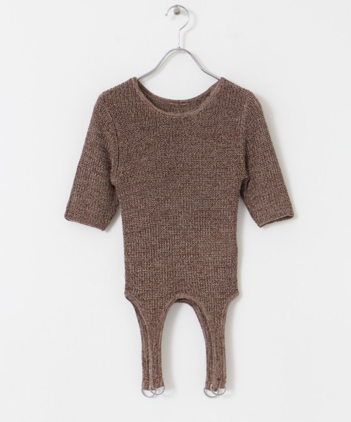 SENSE OF PLACE by URBAN RESEARCH（センスオブプレイスバイアーバンリサーチ）の「ガーターデザインセーター(5分袖)（ニット/セーター・レディース・ベージュ/ブラック/ブラウン・ONE）」の20枚目の写真