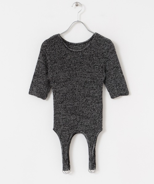 SENSE OF PLACE by URBAN RESEARCH（センスオブプレイスバイアーバンリサーチ）の「ガーターデザインセーター(5分袖)（ニット/セーター・レディース・ベージュ/ブラック/ブラウン・ONE）」の21枚目の写真