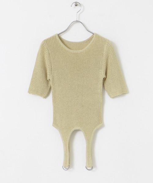 SENSE OF PLACE by URBAN RESEARCH（センスオブプレイスバイアーバンリサーチ）の「ガーターデザインセーター(5分袖)（ニット/セーター・レディース・ベージュ/ブラック/ブラウン・ONE）」の22枚目の写真